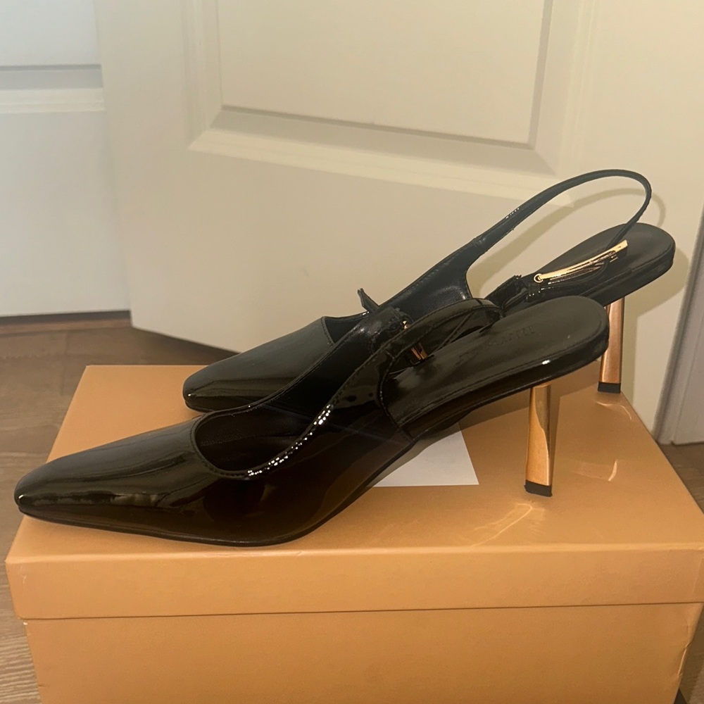 Elegant Black Slingback Heels